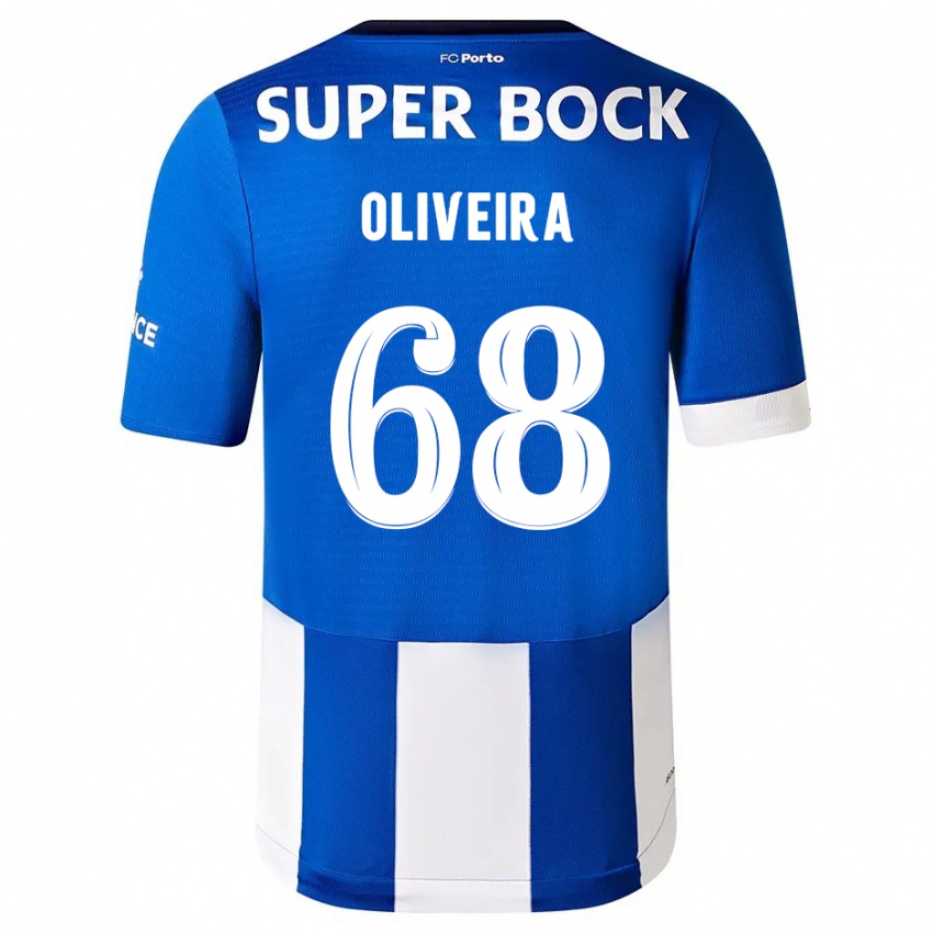 Herren André Oliveira #68 Blau Weiss Heimtrikot Trikot 2023/24 T-Shirt Belgien