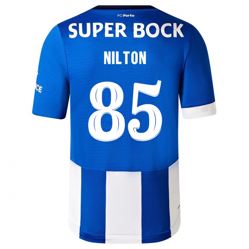 Heren Nilton #85 Blauw Wit Thuisshirt Thuistenue 2023/24 T-Shirt België