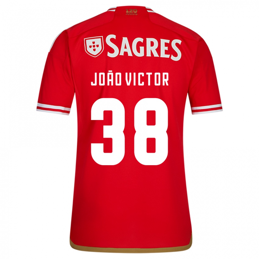 Heren Joao Victor #38 Rood Thuisshirt Thuistenue 2023/24 T-Shirt België