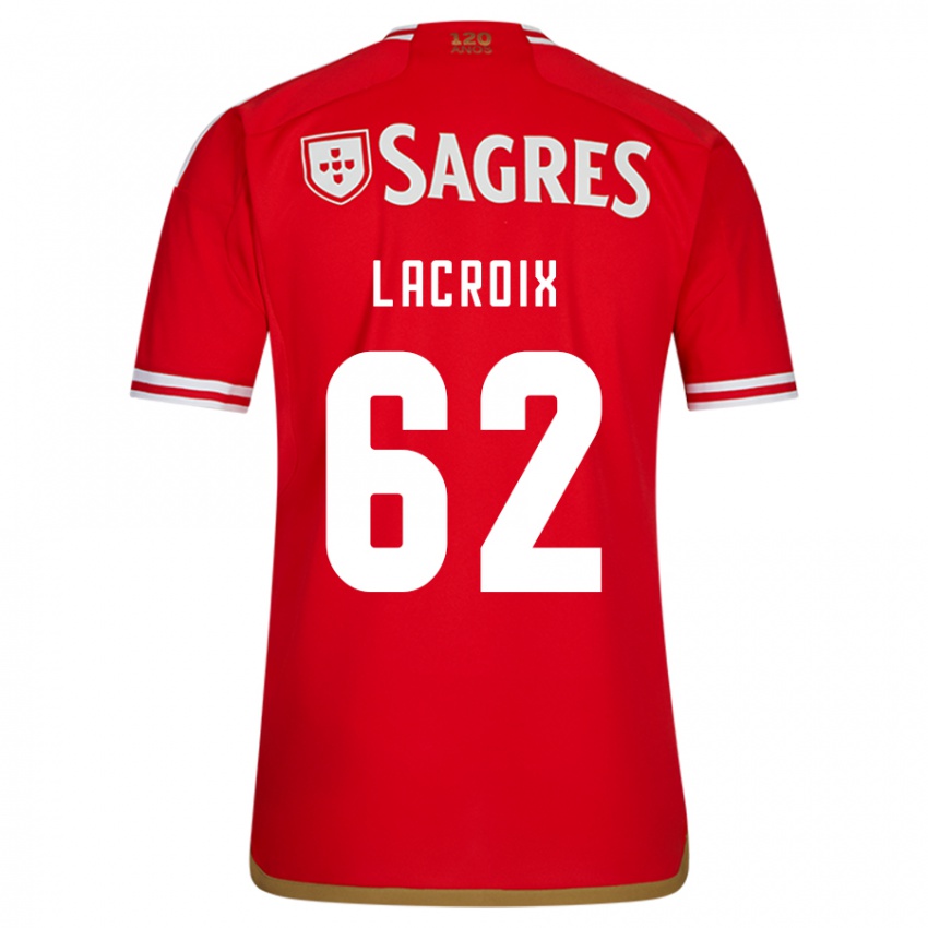 Heren Lenny Lacroix #62 Rood Thuisshirt Thuistenue 2023/24 T-Shirt België