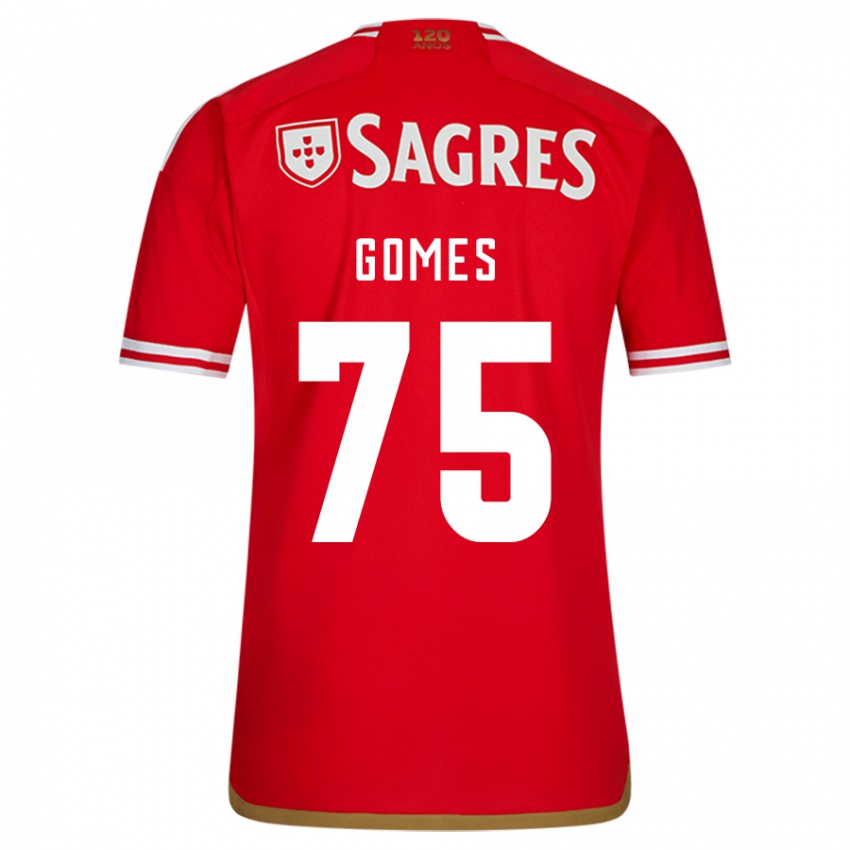 Homme Maillot André Gomes #75 Rouge Tenues Domicile 2023/24 T-Shirt Belgique