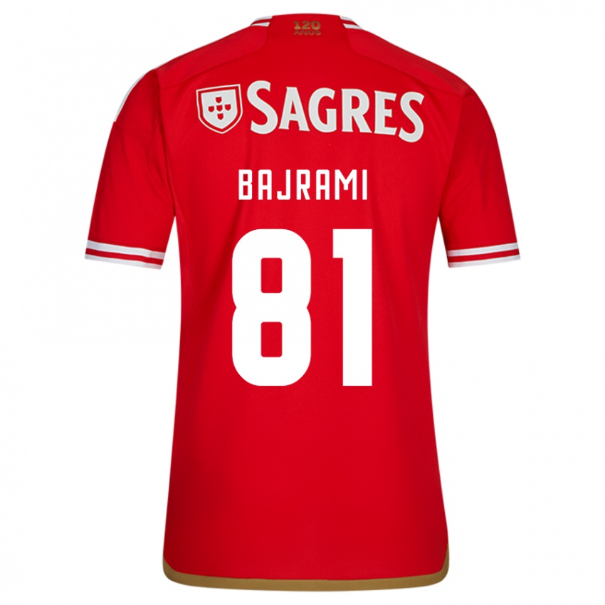 Homme Maillot Adrian Bajrami #81 Rouge Tenues Domicile 2023/24 T-Shirt Belgique
