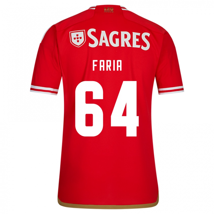 Herren Hugo Faria #64 Rot Heimtrikot Trikot 2023/24 T-Shirt Belgien