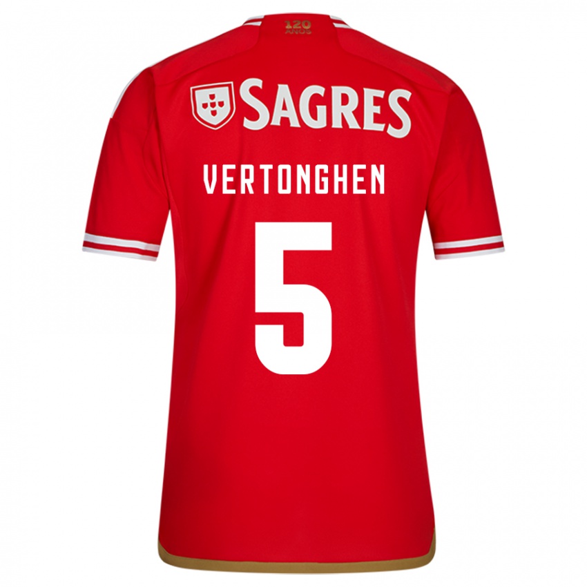 Herren Jan Vertonghen #5 Rot Heimtrikot Trikot 2023/24 T-Shirt Belgien