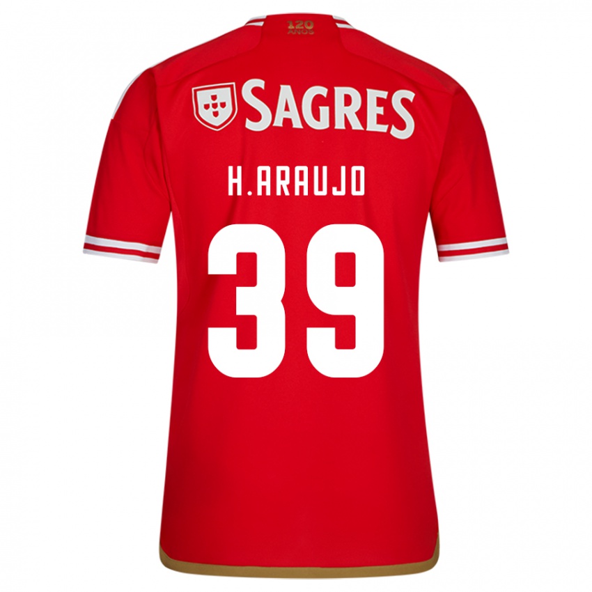 Herren Henrique Araujo #39 Rot Heimtrikot Trikot 2023/24 T-Shirt Belgien