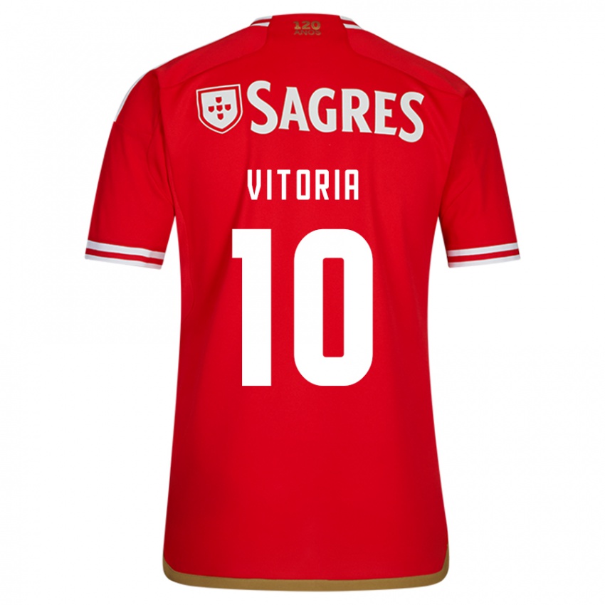 Homme Maillot Ana Vitoria #10 Rouge Tenues Domicile 2023/24 T-Shirt Belgique
