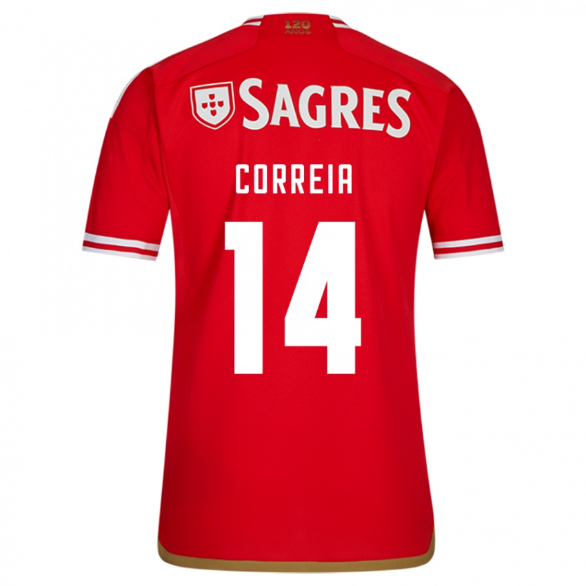 Herren Carolina Correia #14 Rot Heimtrikot Trikot 2023/24 T-Shirt Belgien