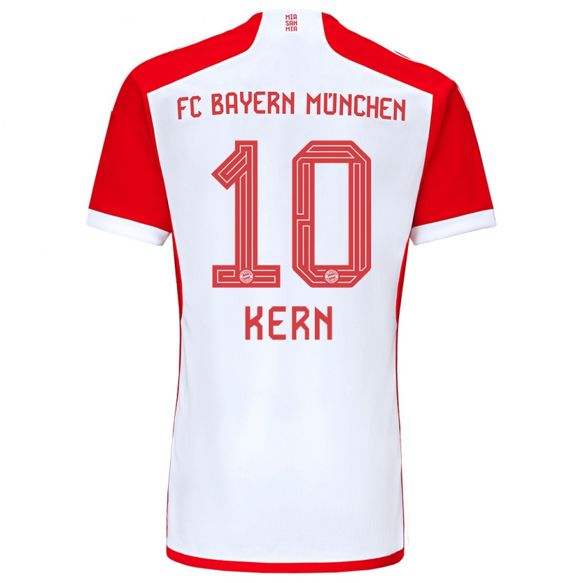 Herren Timo Kern #10 Rot-Weiss Heimtrikot Trikot 2023/24 T-Shirt Belgien