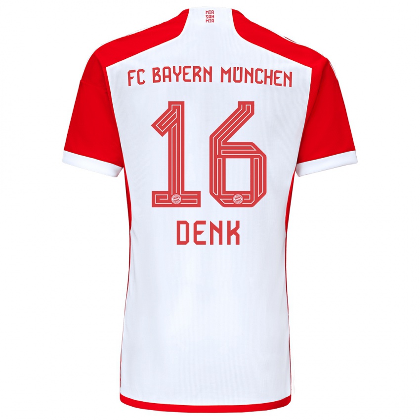 Herren Luca Denk #16 Rot-Weiss Heimtrikot Trikot 2023/24 T-Shirt Belgien