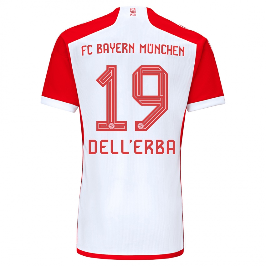 Herren Davide Dell'erba #19 Rot-Weiss Heimtrikot Trikot 2023/24 T-Shirt Belgien