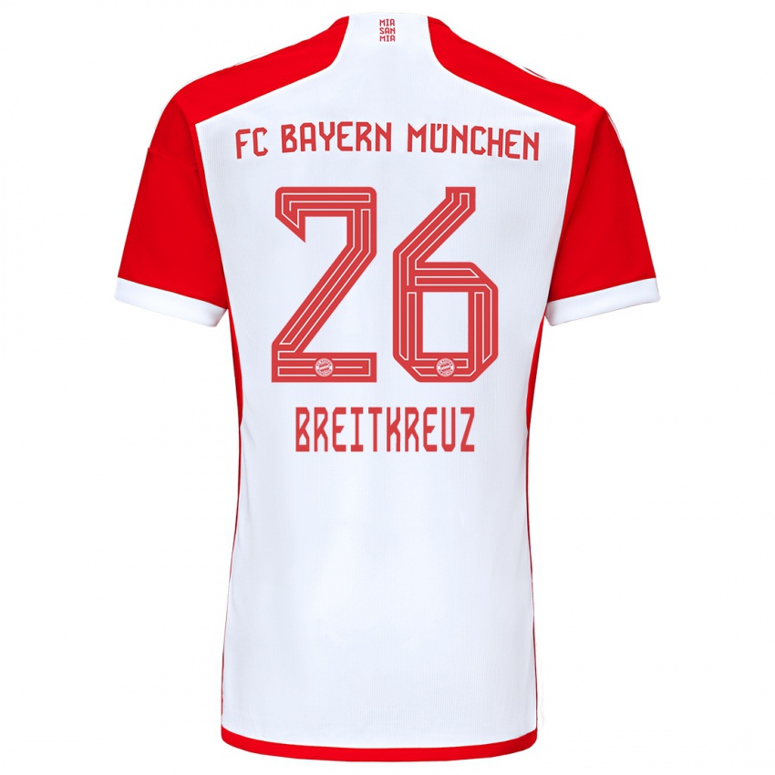Herren Steve Breitkreuz #26 Rot-Weiss Heimtrikot Trikot 2023/24 T-Shirt Belgien