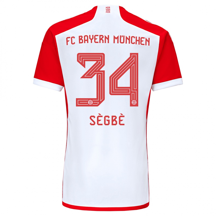 Herren Désiré Sègbè #34 Rot-Weiss Heimtrikot Trikot 2023/24 T-Shirt Belgien