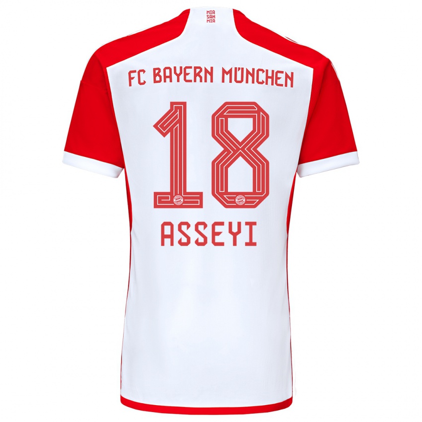 Herren Viviane Asseyi #18 Rot-Weiss Heimtrikot Trikot 2023/24 T-Shirt Belgien