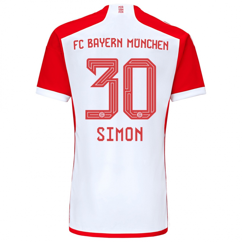 Herren Carolin Simon #30 Rot-Weiss Heimtrikot Trikot 2023/24 T-Shirt Belgien