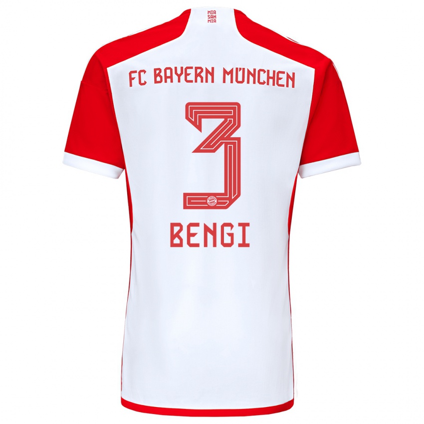 Herren Kaan Bengi #3 Rot-Weiss Heimtrikot Trikot 2023/24 T-Shirt Belgien