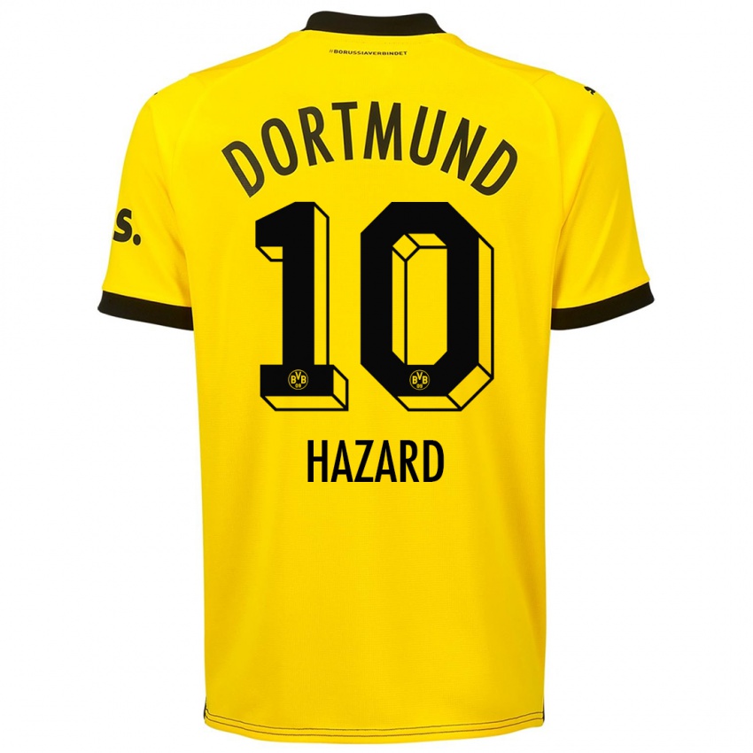 Herren Thorgan Hazard #10 Gelb Heimtrikot Trikot 2023/24 T-Shirt Belgien
