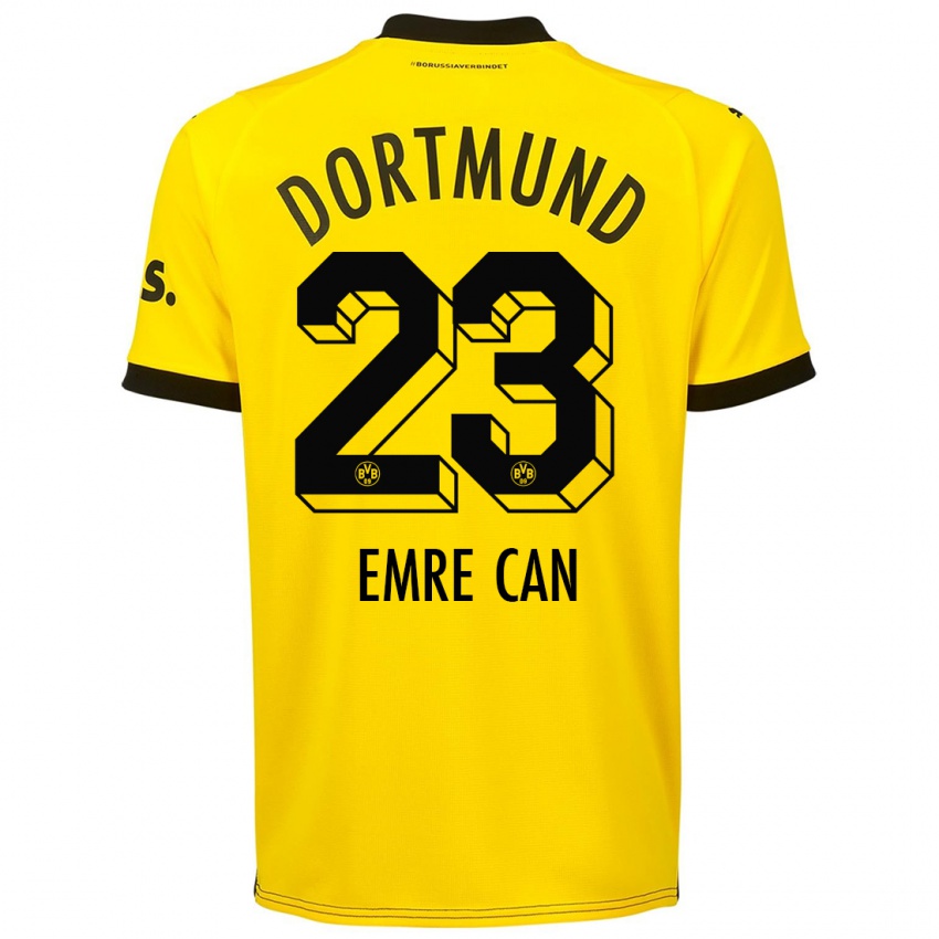 Herren Emre Can #23 Gelb Heimtrikot Trikot 2023/24 T-Shirt Belgien