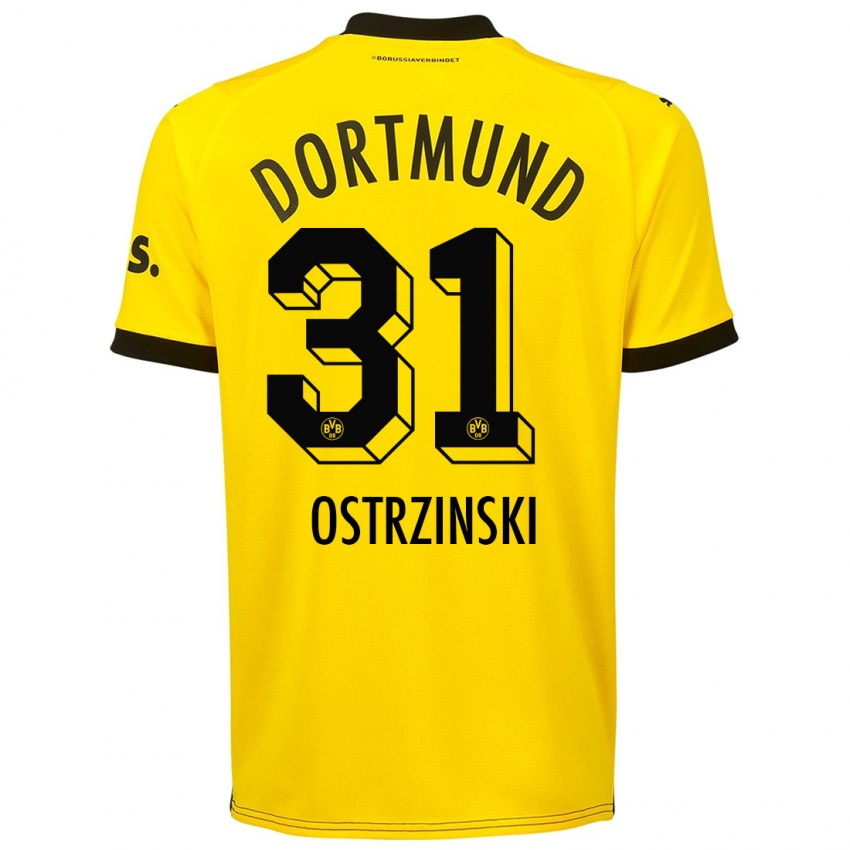 Herren Silas Ostrzinski #31 Gelb Heimtrikot Trikot 2023/24 T-Shirt Belgien