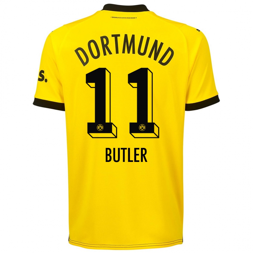 Herren Justin Butler #11 Gelb Heimtrikot Trikot 2023/24 T-Shirt Belgien