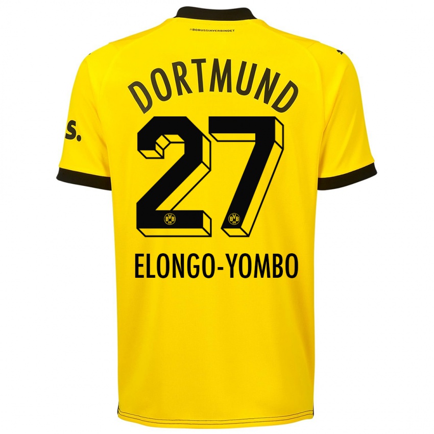 Herren Rodney Elongo-Yombo #27 Gelb Heimtrikot Trikot 2023/24 T-Shirt Belgien