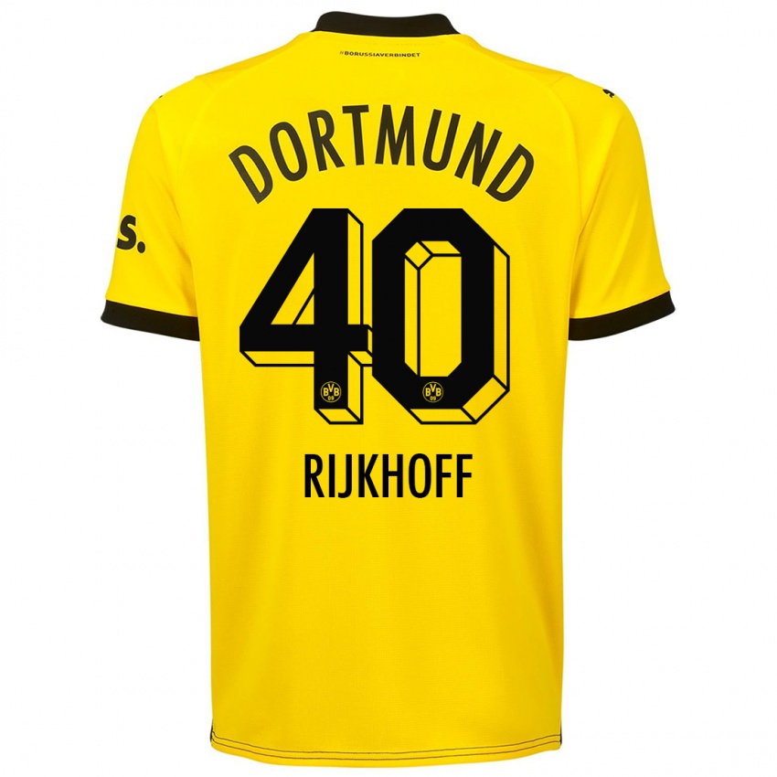 Herren Julian Rijkhoff #40 Gelb Heimtrikot Trikot 2023/24 T-Shirt Belgien