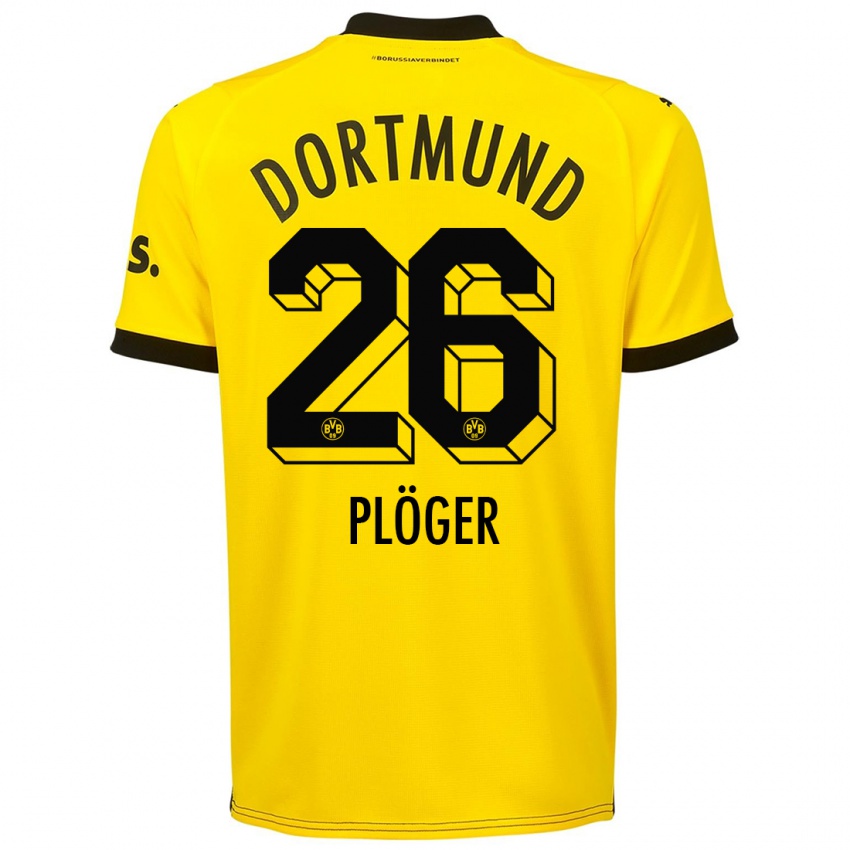 Herren Dustin Plöger #26 Gelb Heimtrikot Trikot 2023/24 T-Shirt Belgien