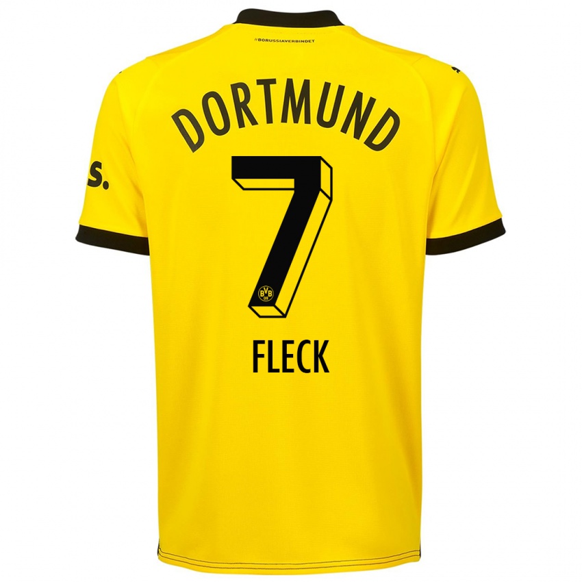 Herren Fritz Fleck #7 Gelb Heimtrikot Trikot 2023/24 T-Shirt Belgien