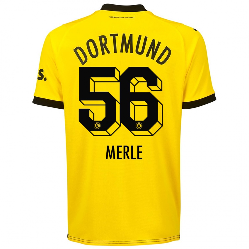 Herren Albers Merle #56 Gelb Heimtrikot Trikot 2023/24 T-Shirt Belgien