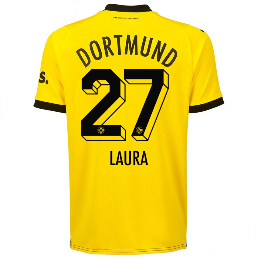 Herren Van Der Heijden Laura #27 Gelb Heimtrikot Trikot 2023/24 T-Shirt Belgien