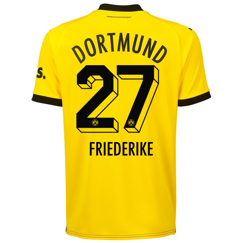 Herren Burczik Friederike #27 Gelb Heimtrikot Trikot 2023/24 T-Shirt Belgien