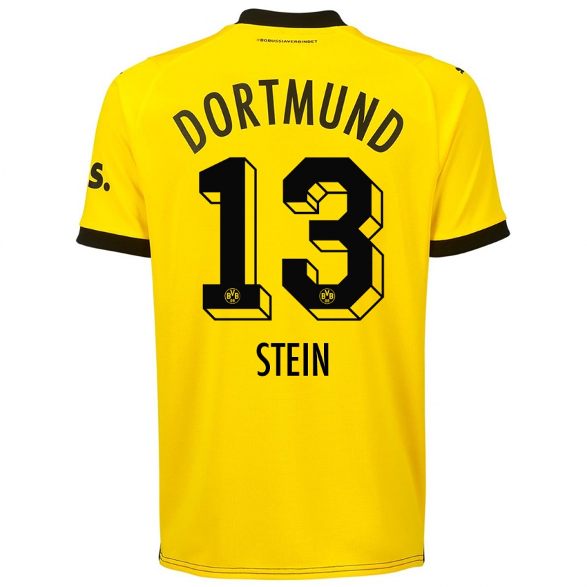 Herren Daniel Stein #13 Gelb Heimtrikot Trikot 2023/24 T-Shirt Belgien