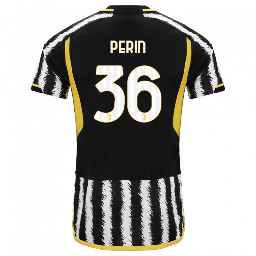 Heren Mattia Perin #36 Zwart Wit Thuisshirt Thuistenue 2023/24 T-Shirt België