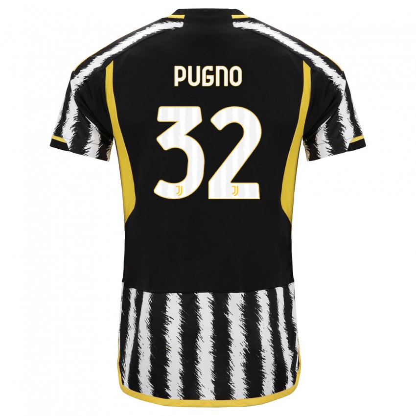 Herren Diego Pugno #32 Schwarz-Weiss Heimtrikot Trikot 2023/24 T-Shirt Belgien