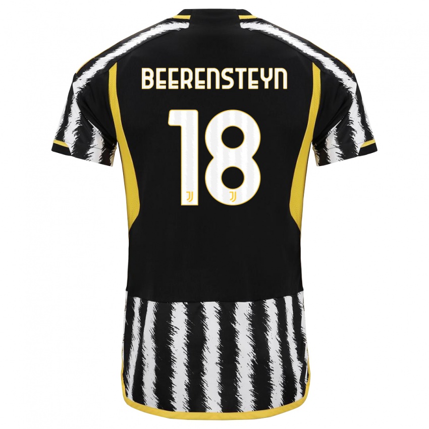Herren Lineth Beerensteyn #18 Schwarz-Weiss Heimtrikot Trikot 2023/24 T-Shirt Belgien