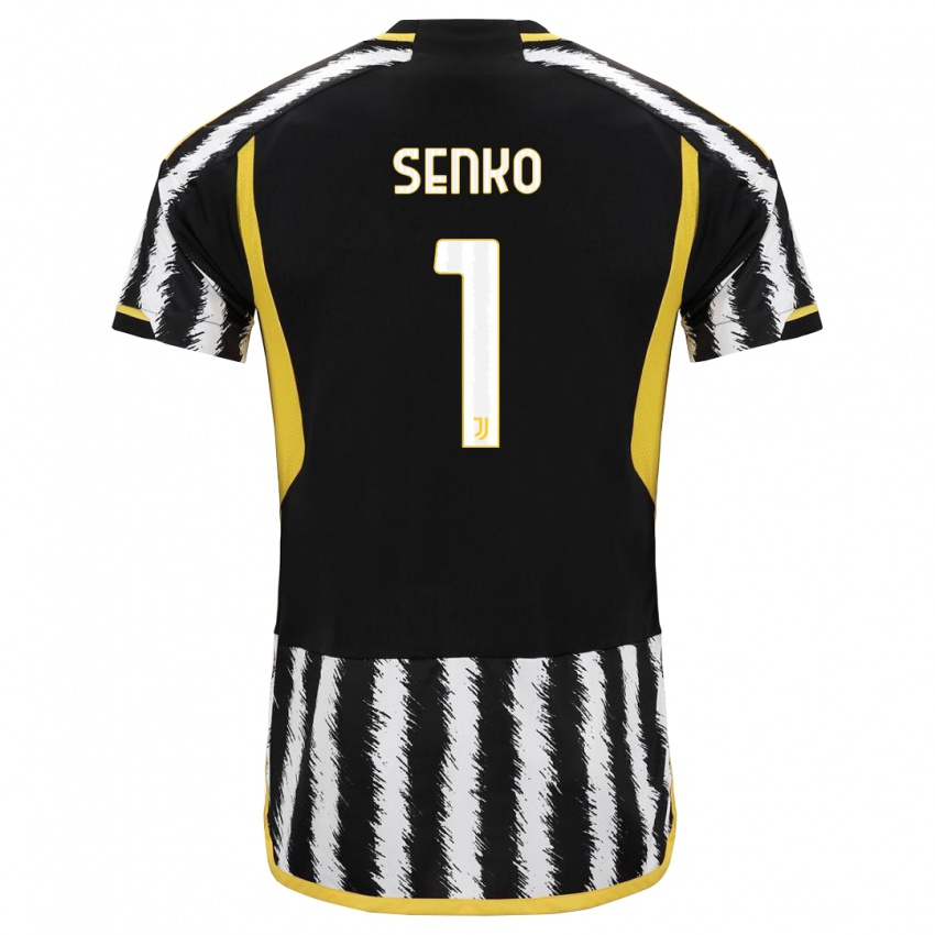 Herren Zsombor Senko #1 Schwarz-Weiss Heimtrikot Trikot 2023/24 T-Shirt Belgien