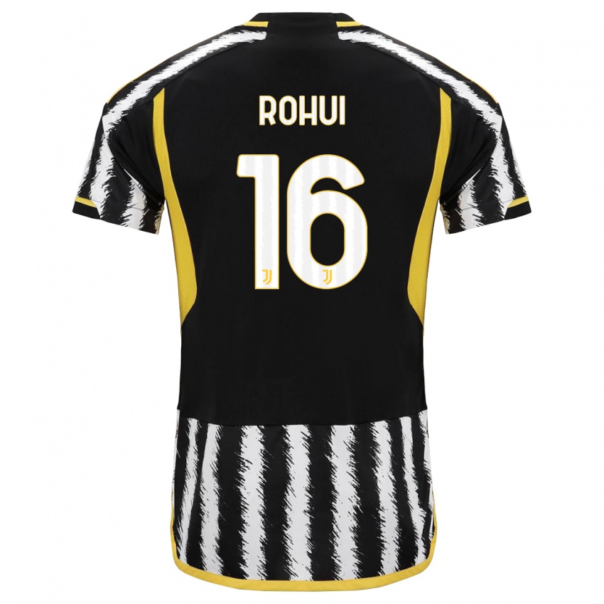 Heren Jonas Rohui #16 Zwart Wit Thuisshirt Thuistenue 2023/24 T-Shirt België