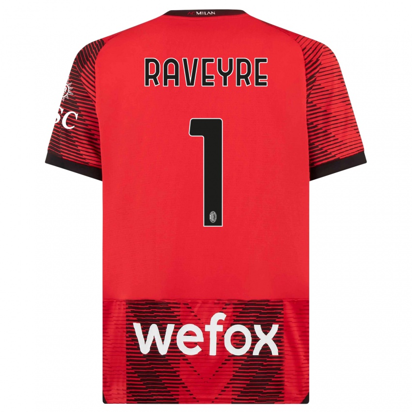 Herren Noah Raveyre #1 Rot Schwarz Heimtrikot Trikot 2023/24 T-Shirt Belgien