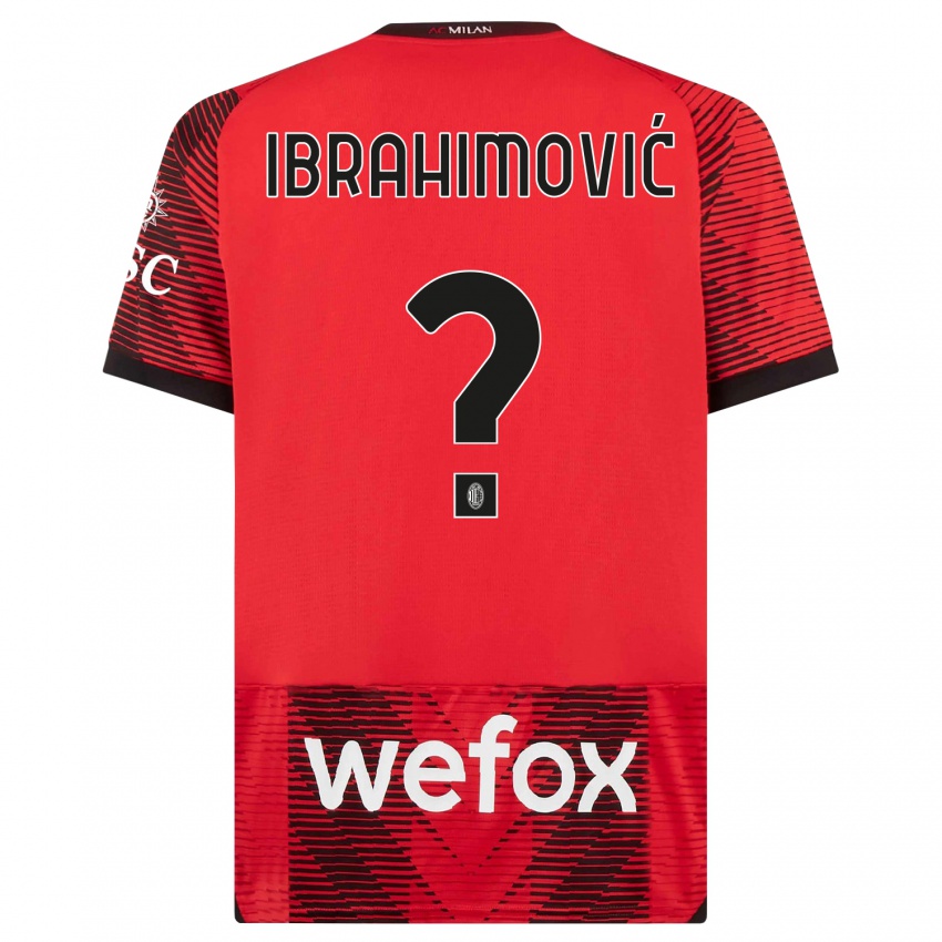 Herren Maximilian Ibrahimović #0 Rot Schwarz Heimtrikot Trikot 2023/24 T-Shirt Belgien