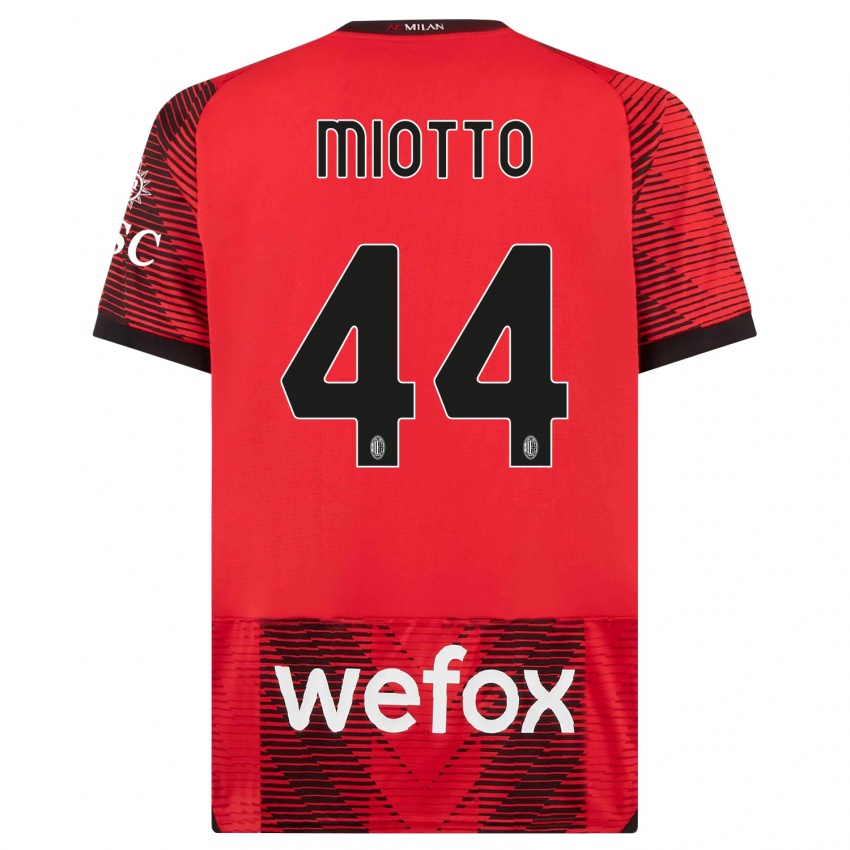Herren Giorgia Miotto #44 Rot Schwarz Heimtrikot Trikot 2023/24 T-Shirt Belgien