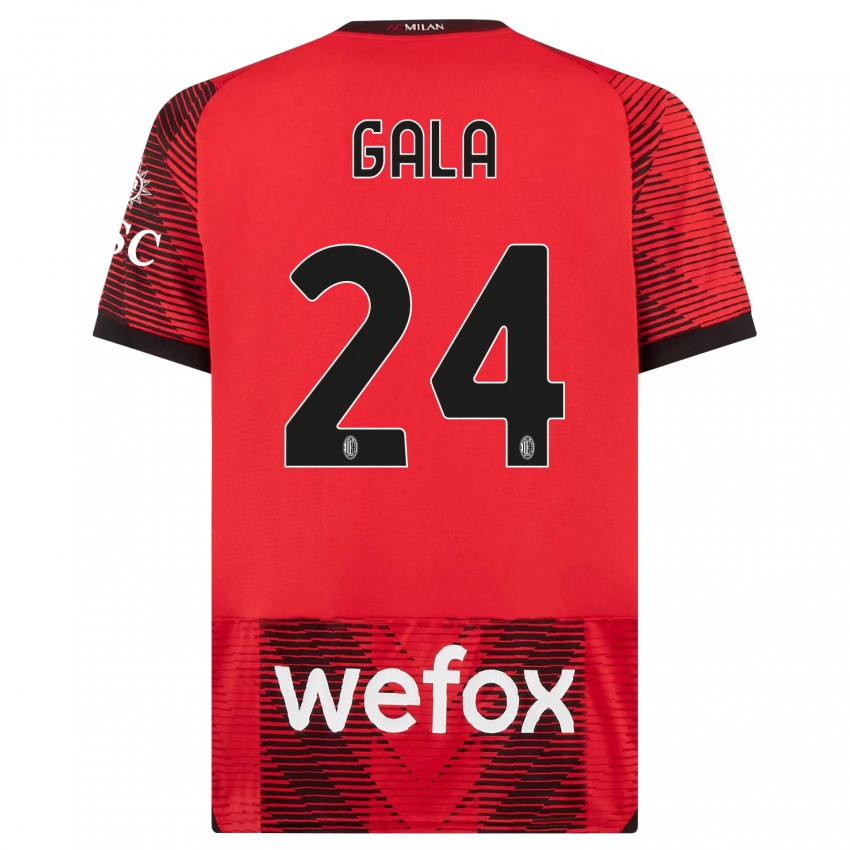 Herren Antonio Gala #24 Rot Schwarz Heimtrikot Trikot 2023/24 T-Shirt Belgien