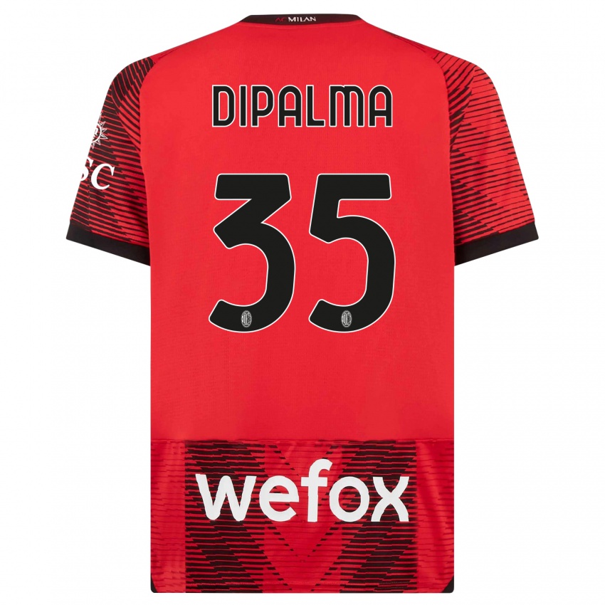Heren Matteo Dipalma #35 Rood Zwart Thuisshirt Thuistenue 2023/24 T-Shirt België