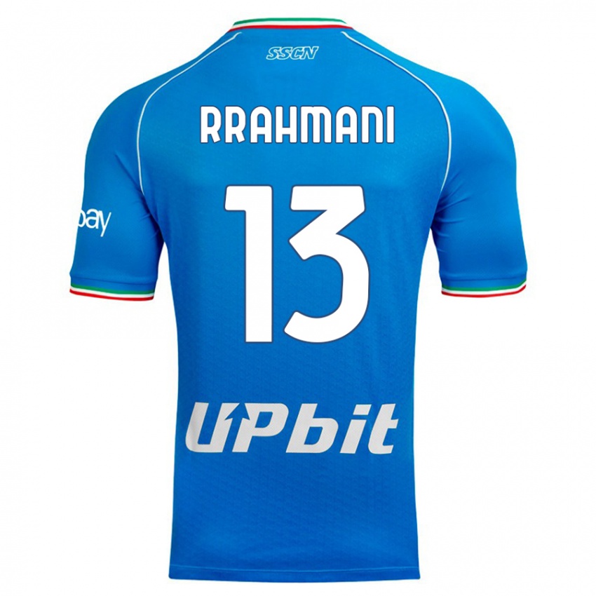 Homme Maillot Amir Rrahmani #13 Bleu Ciel Tenues Domicile 2023/24 T-Shirt Belgique