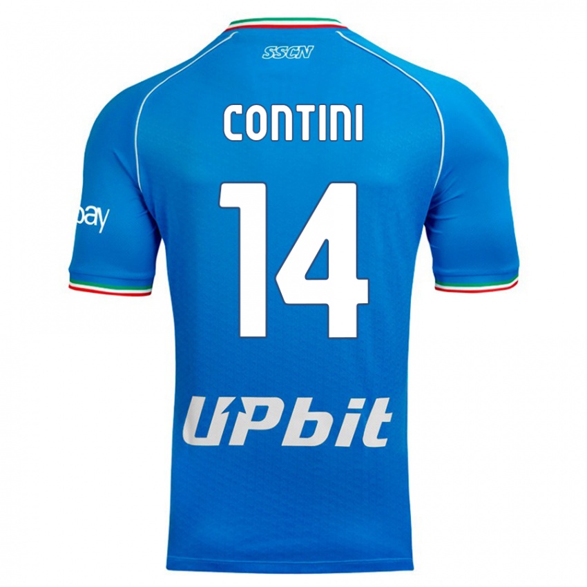 Herren Nikita Contini #14 Himmelblau Heimtrikot Trikot 2023/24 T-Shirt Belgien