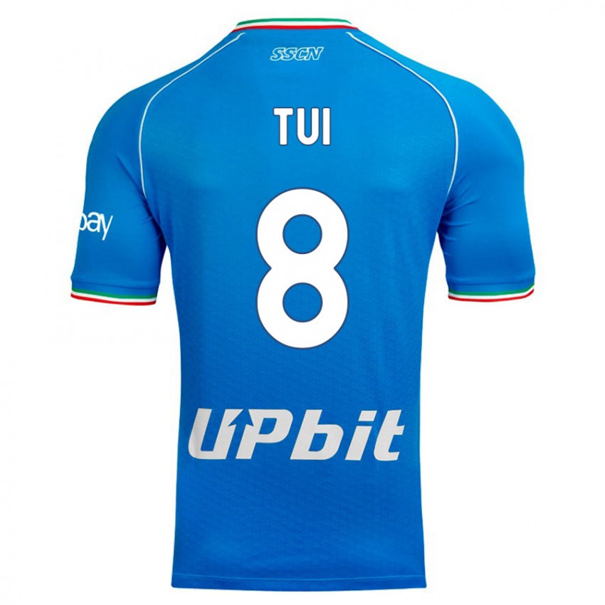 Homme Maillot Sara Tui #8 Bleu Ciel Tenues Domicile 2023/24 T-Shirt Belgique