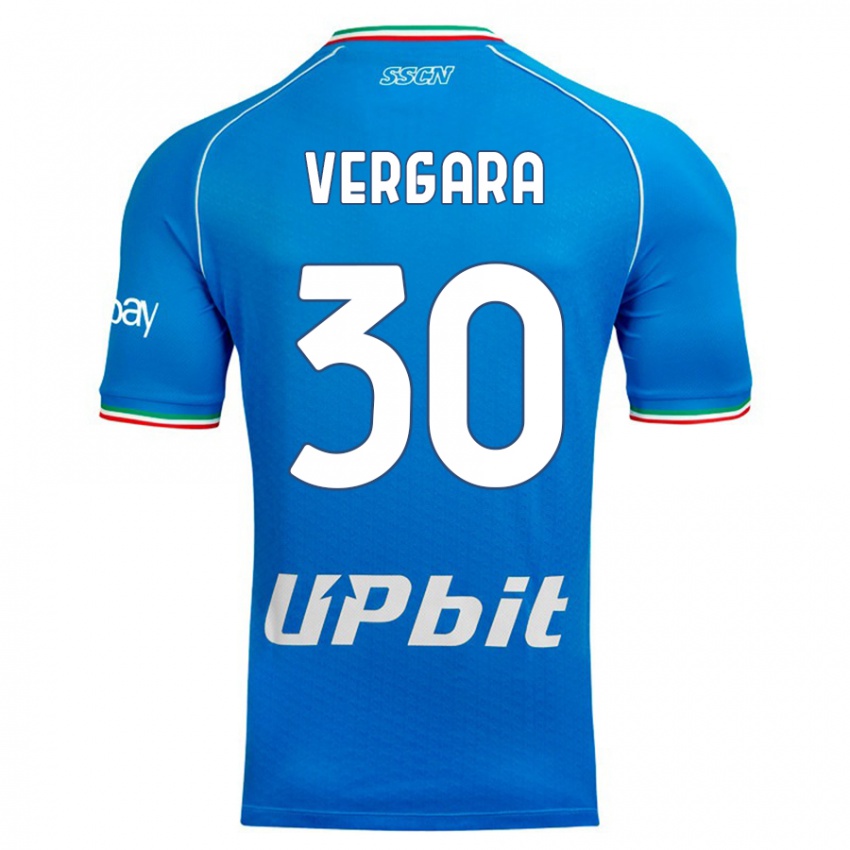 Heren Antonio Vergara #30 Hemelsblauw Thuisshirt Thuistenue 2023/24 T-Shirt België