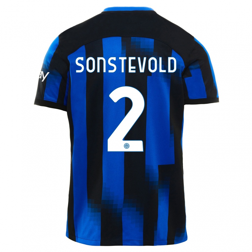 Heren Anja Sonstevold #2 Zwart Blauw Thuisshirt Thuistenue 2023/24 T-Shirt België