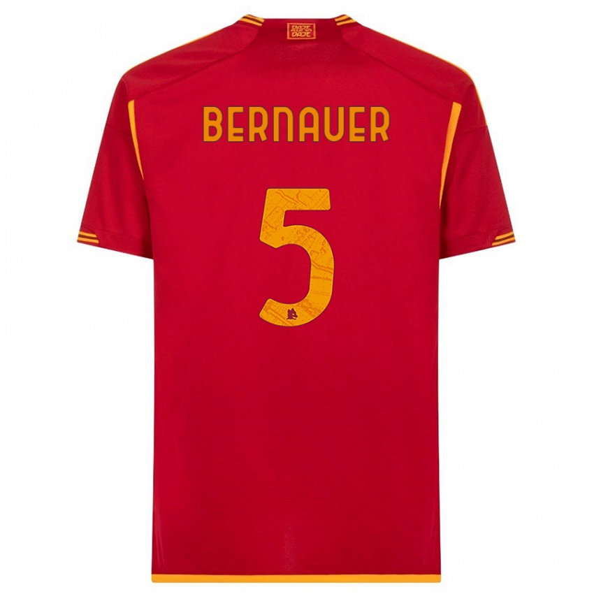 Herren Vanessa Bernauer #5 Rot Heimtrikot Trikot 2023/24 T-Shirt Belgien