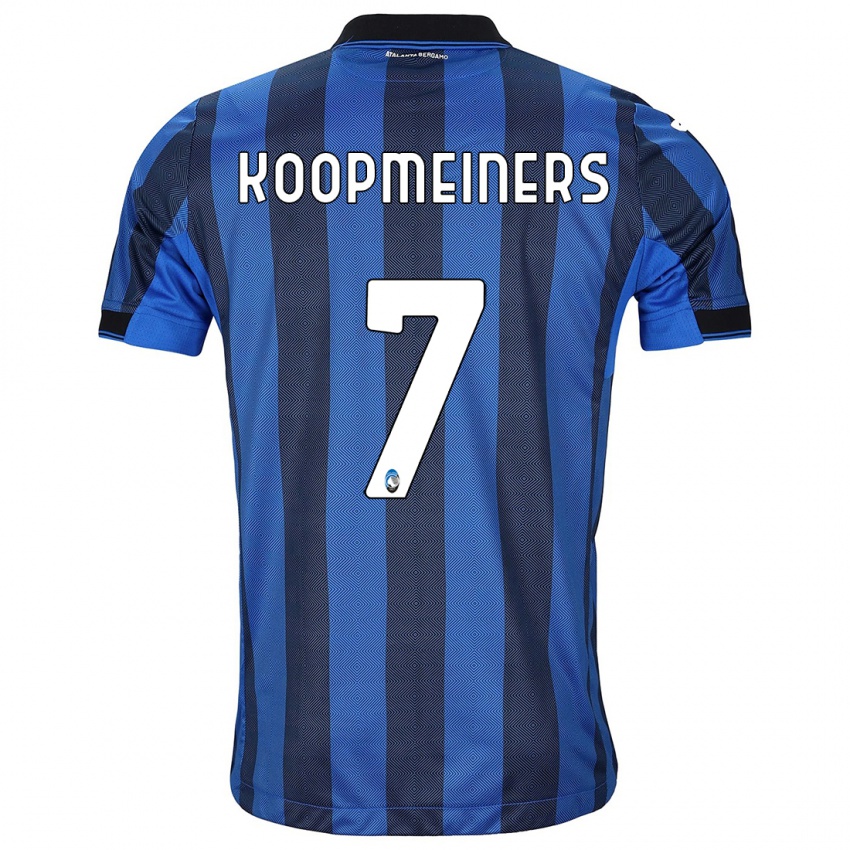 Heren Teun Koopmeiners #7 Zwart Blauw Thuisshirt Thuistenue 2023/24 T-Shirt België