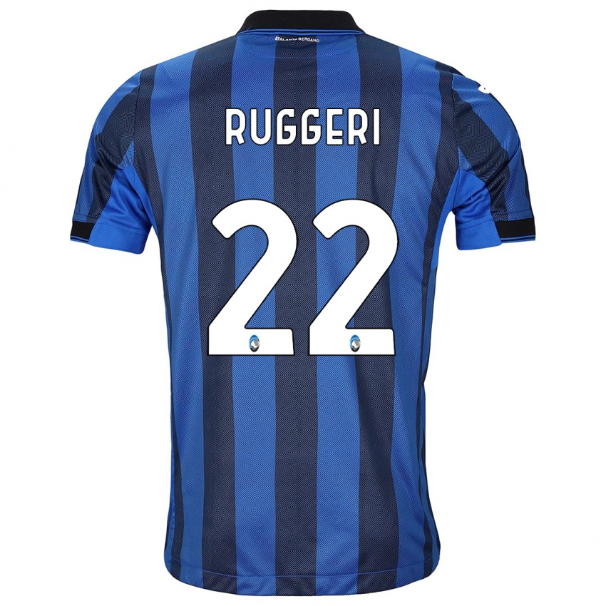 Herren Matteo Ruggeri #22 Schwarz Blau Heimtrikot Trikot 2023/24 T-Shirt Belgien
