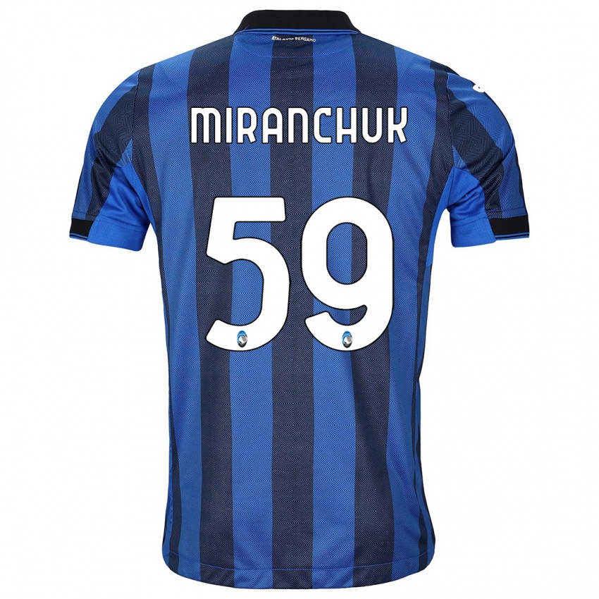 Herren Aleksey Miranchuk #59 Schwarz Blau Heimtrikot Trikot 2023/24 T-Shirt Belgien